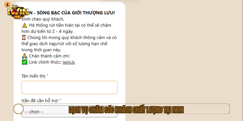 Hỗ trợ người dùng tại IWIN